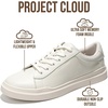 image:imageProject Cloud Mens Casual Sneakers Non Slip Lace Up Water Resistant Shoes  Memory Foam Insole Comfortable Dress Shoes for Men Dress Sneakers Mens Footwear Office Business Everyday Formal Easy WearWhite