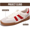 image:imageProject Cloud Mens Genuine Leather SlipOn Casual Sneakers His Verdy  Memory Foam Insole Non Slip Dress Shoes for Men Comfortable Footwear Everyday Sneakers for Men Formal Dress Sneakers for MenRed