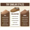 image:imageProject Cloud Mens Slippers Genuine Leather Australian Shearling Slippers  Memory Foam Insole Non Slip Fuzzy Shoes Indoor Outdoor Warm Cozy Footwear Everyday Comfort Soft Lining Cushioned Sole Easy OnChocolate