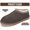 image:imageProject Cloud Mens Slippers Genuine Leather Australian Shearling Slippers  Memory Foam Insole Non Slip Fuzzy Shoes Indoor Outdoor Warm Cozy Footwear Everyday Comfort Soft Lining Cushioned Sole Easy OnChocolate