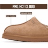 image:imageProject Cloud Mens Slippers Genuine Leather Australian Shearling Slippers  Memory Foam Insole Non Slip Fuzzy Shoes Indoor Outdoor Warm Cozy Footwear Everyday Comfort Soft Lining Cushioned Sole Easy OnChestnut Suede  Unwind