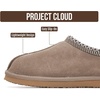 image:imageProject Cloud Mens Slippers Genuine Leather Australian Shearling Slippers  Memory Foam Insole Non Slip Fuzzy Shoes Indoor Outdoor Warm Cozy Footwear Everyday Comfort Soft Lining Cushioned Sole Easy OnTaupe