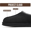 image:imageProject Cloud Mens Slippers Genuine Leather Australian Shearling Slippers  Memory Foam Insole Non Slip Fuzzy Shoes Indoor Outdoor Warm Cozy Footwear Everyday Comfort Soft Lining Cushioned Sole Easy OnBlack