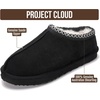 image:imageProject Cloud Mens Slippers Genuine Leather Australian Shearling Slippers  Memory Foam Insole Non Slip Fuzzy Shoes Indoor Outdoor Warm Cozy Footwear Everyday Comfort Soft Lining Cushioned Sole Easy OnBlack