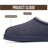 image:imageProject Cloud Mens Slippers Genuine Leather Australian Shearling Slippers  Memory Foam Insole Non Slip Fuzzy Shoes Indoor Outdoor Warm Cozy Footwear Everyday Comfort Soft Lining Cushioned Sole Easy OnNavy