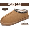 image:imageProject Cloud Mens Slippers Genuine Leather Australian Shearling Slippers  Memory Foam Insole Non Slip Fuzzy Shoes Indoor Outdoor Warm Cozy Footwear Everyday Comfort Soft Lining Cushioned Sole Easy OnChestnut