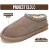 image:imageProject Cloud Mens Slippers Genuine Leather Australian Shearling Slippers  Memory Foam Insole Non Slip Fuzzy Shoes Indoor Outdoor Warm Cozy Footwear Everyday Comfort Soft Lining Cushioned Sole Easy OnTaupe