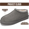 image:imageProject Cloud Mens Slippers Genuine Leather Australian Shearling Slippers  Memory Foam Insole Non Slip Fuzzy Shoes Indoor Outdoor Warm Cozy Footwear Everyday Comfort Soft Lining Cushioned Sole Easy OnGrey
