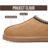 image:imageProject Cloud Mens Slippers Genuine Leather Australian Shearling Slippers  Memory Foam Insole Non Slip Fuzzy Shoes Indoor Outdoor Warm Cozy Footwear Everyday Comfort Soft Lining Cushioned Sole Easy OnChestnut