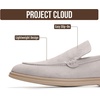 image:imageProject Cloud Mens Venetian Loafers for Men 100 Genuine LeatherMark  Memory Foam Insole Non Slip Moccasins Casual Shoes Footwear Comfortable Work Office Everyday Mens Loafers Classic Mens ShoesLight Grey Suede