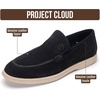 image:imageProject Cloud Mens Venetian Loafers for Men 100 Genuine LeatherMark  Memory Foam Insole Non Slip Moccasins Casual Shoes Footwear Comfortable Work Office Everyday Mens Loafers Classic Mens ShoesBlack Suede