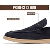 image:imageProject Cloud Mens Venetian Loafers for Men 100 Genuine LeatherMark  Memory Foam Insole Non Slip Moccasins Casual Shoes Footwear Comfortable Work Office Everyday Mens Loafers Classic Mens ShoesNavy Suede