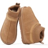 image:imageProject Cloud Kids 100 Genuine Leather Australian Shearling Lined Slippers  Memory Foam Insole Non Slip Fuzzy Fluffy Unisex Shoes for Girls amp Boys Warm Cozy Indoor Footwear Everyday Comfort Easy WearChestnut Suede  Dreamon