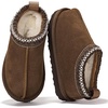 image:imageProject Cloud Kids 100 Genuine Leather Australian Shearling Lined Slippers  Memory Foam Insole Non Slip Fuzzy Fluffy Unisex Shoes for Girls amp Boys Warm Cozy Indoor Footwear Everyday Comfort Easy WearMocha Suede