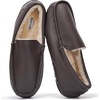 image:imageProject Cloud Mens 100 Genuine Leather Non Slip House SlippersOswin  Memory Foam Insole Lightweight Shoes for Men Indoor Outdoor Footwear Comfortable Casual Everyday Travel Easy Wear All DayChoco Brown Leather