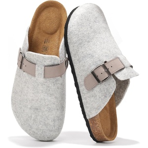 image:imageProject Cloud 100 Full Grain Genuine Leather Clogs for Men 2026 Brooklyn  Memory Foam Insole Arch Support Natural Cork Footbed Mens Clogs Shoes Non Slip and WaterResistant Mules Mens SlippersLight Grey