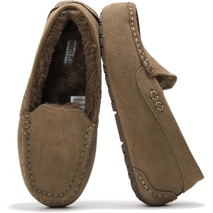 image:imageProject Cloud 100 Genuine Leather Slippers for Women Fur Lined Cathi  Fur Lined Memory Foam Insole Genuine Leather Stylish Womens Moccasin Outdoor Slippers AllDay ComfortTaupe