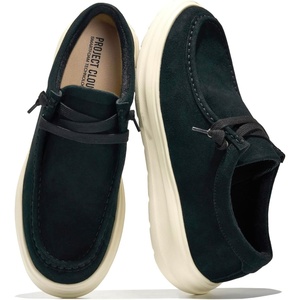 image:imageProject Cloud Genuine Leather Loafers for Men  NonSlip Mens Shoes Dante  High Density SmartFoam Insole Mens Loafers  Lightweight Sneakers for Men Footwear and Water Resistant Mens SneakersBlack Suede