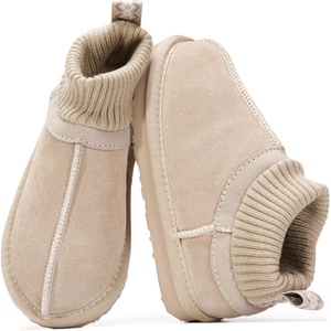 image:imageProject Cloud Kids 100 Genuine Leather Australian Shearling Lined Slippers  Memory Foam Insole Non Slip Fuzzy Fluffy Unisex Shoes for Girls amp Boys Warm Cozy Indoor Footwear Everyday Comfort Easy WearSand Suede  Dreamon