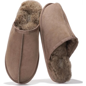 image:imageProject Cloud Mens 100 Genuine Leather Shearling Memory Foam Slippers  Genuine Shearling Lining and Lightweight NonSlip Indoor amp Outdoor Wear Slippers for Men  WaterResistant Mens SlippersTaupe Scuff