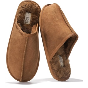 image:imageProject Cloud Mens 100 Genuine Leather Shearling Memory Foam Slippers  Genuine Shearling Lining and Lightweight NonSlip Indoor amp Outdoor Wear Slippers for Men  WaterResistant Mens SlippersScotch Suede Scuff
