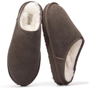 image:imageProject Cloud Mens 100 Genuine Leather Shearling Memory Foam Slippers  Genuine Shearling Lining and Lightweight NonSlip Indoor amp Outdoor Wear Slippers for Men  WaterResistant Mens SlippersChoco Brown Suede