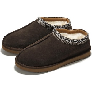 image:imageProject Cloud Mens Slippers Genuine Leather Australian Shearling Slippers  Memory Foam Insole Non Slip Fuzzy Shoes Indoor Outdoor Warm Cozy Footwear Everyday Comfort Soft Lining Cushioned Sole Easy OnChocolate