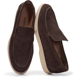 image:imageProject Cloud Mens Venetian Loafers for Men 100 Genuine LeatherMark  Memory Foam Insole Non Slip Moccasins Casual Shoes Footwear Comfortable Work Office Everyday Mens Loafers Classic Mens ShoesBrown Genuine Suede