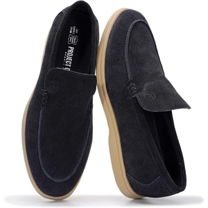 image:imageProject Cloud Mens Venetian Loafers for Men 100 Genuine LeatherMark  Memory Foam Insole Non Slip Moccasins Casual Shoes Footwear Comfortable Work Office Everyday Mens Loafers Classic Mens ShoesNavy Suede