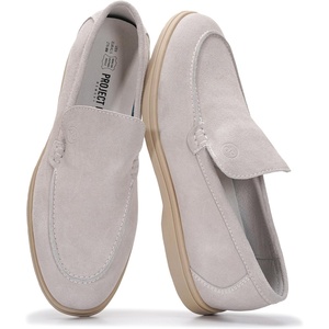 image:imageProject Cloud Mens Venetian Loafers for Men 100 Genuine LeatherMark  Memory Foam Insole Non Slip Moccasins Casual Shoes Footwear Comfortable Work Office Everyday Mens Loafers Classic Mens ShoesLight Grey Suede
