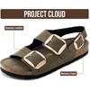 image:imageProject Cloud 100 Genuine Leather Ankle Strap Footbed Sandals WomenGarda  Backstrap Sandals for Women Lightweight Comfortable Fisherman Sandals Non Slip Memory FoamOlive Leather