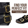 image:imageProject Cloud 100 Genuine Leather Ankle Strap Footbed Sandals WomenGarda  Backstrap Sandals for Women Lightweight Comfortable Fisherman Sandals Non Slip Memory FoamBlack