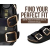 image:imageProject Cloud 100 Genuine Leather Ankle Strap Footbed Sandals WomenGarda  Backstrap Sandals for Women Lightweight Comfortable Fisherman Sandals Non Slip Memory FoamBlack  Rose Gold Buckle
