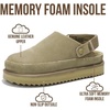 image:imageProject Cloud 100 Genuine Leather Clogs for Women  Memory Foam Womens Clogs amp Mules with Adjustable Straps  Lightweight Platform Shoes NonSlip Slides Goldstar TAUP 11