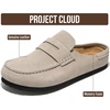 image:imageProject Cloud 100 Genuine Leather Clogs for Women Footwear 2026  Memory Foam Insole Womens Clogs NonSlip Outsole Mules for Women Footwear Lightweight Womens Mules amp Clogs Fall ShoesGrey Suede