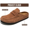 image:imageProject Cloud 100 Genuine Leather Clogs for Women Footwear 2026  Memory Foam Insole Womens Clogs NonSlip Outsole Mules for Women Footwear Lightweight Womens Mules amp Clogs Fall ShoesTobacco Suede