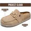 image:imageProject Cloud 100 Genuine Leather Clogs for Women NonSlip Loafers Holly  Slip On with Natural Cork Footbed Insole Loafers for Women  Non Slip and Lighweight Clogs amp Mules for Women FootwearBone Suede