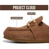 image:imageProject Cloud 100 Genuine Leather Clogs for Women NonSlip Loafers Holly  Slip On with Natural Cork Footbed Insole Loafers for Women  Non Slip and Lighweight Clogs amp Mules for Women FootwearTobacco Suede