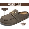 image:imageProject Cloud 100 Genuine Leather Clogs for Women NonSlip Loafers Holly  Slip On with Natural Cork Footbed Insole Loafers for Women  Non Slip and Lighweight Clogs amp Mules for Women FootwearMushroom Suede