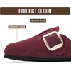 image:imageProject Cloud 100 Genuine Leather Clogs for Women Shoes  Memory Foam Insole NonSlip amp Natural Cork Footbed Arch Support Big Buckle Womens Clogs and Mules Footwear Manchester  Memory Foam Arch Support Shoes NonSlip Outsole amp Natural Cork Footbed Clogs Big Buckle Womens Clogs and Mules FootwearBurgundy
