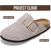 image:imageProject Cloud 100 Genuine Leather Clogs for Women Shoes  Memory Foam Insole NonSlip amp Natural Cork Footbed Arch Support Big Buckle Womens Clogs and Mules Footwear Manchester  Memory Foam Arch Support Shoes NonSlip Outsole amp Natural Cork Footbed Clogs Big Buckle Womens Clogs and Mules FootwearGrey