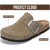 image:imageProject Cloud 100 Genuine Leather Clogs for Women Shoes  Memory Foam Insole NonSlip amp Natural Cork Footbed Arch Support Big Buckle Womens Clogs and Mules Footwear Manchester  Memory Foam Arch Support Shoes NonSlip Outsole amp Natural Cork Footbed Clogs Big Buckle Womens Clogs and Mules FootwearStorm Suede