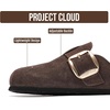 image:imageProject Cloud 100 Genuine Leather Clogs for Women Shoes  Memory Foam Insole NonSlip amp Natural Cork Footbed Arch Support Big Buckle Womens Clogs and Mules Footwear Manchester  Memory Foam Arch Support Shoes NonSlip Outsole amp Natural Cork Footbed Clogs Big Buckle Womens Clogs and Mules FootwearChoco Brown Suede