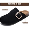 image:imageProject Cloud 100 Genuine Leather Clogs for Women Shoes  Memory Foam Insole NonSlip amp Natural Cork Footbed Arch Support Big Buckle Womens Clogs and Mules Footwear Manchester  Memory Foam Arch Support Shoes NonSlip Outsole amp Natural Cork Footbed Clogs Big Buckle Womens Clogs and Mules FootwearBlack