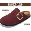 image:imageProject Cloud 100 Genuine Leather Clogs for Women Shoes  Memory Foam Insole NonSlip amp Natural Cork Footbed Arch Support Big Buckle Womens Clogs and Mules Footwear Manchester  Memory Foam Arch Support Shoes NonSlip Outsole amp Natural Cork Footbed Clogs Big Buckle Womens Clogs and Mules FootwearBurgundy