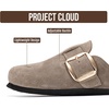 image:imageProject Cloud 100 Genuine Leather Clogs for Women Shoes  Memory Foam Insole NonSlip amp Natural Cork Footbed Arch Support Big Buckle Womens Clogs and Mules Footwear Manchester  Memory Foam Arch Support Shoes NonSlip Outsole amp Natural Cork Footbed Clogs Big Buckle Womens Clogs and Mules FootwearTaupe