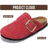 image:imageProject Cloud 100 Genuine Leather Clogs for Women Shoes  Memory Foam Insole NonSlip amp Natural Cork Footbed Arch Support Big Buckle Womens Clogs and Mules Footwear Manchester  Memory Foam Arch Support Shoes NonSlip Outsole amp Natural Cork Footbed Clogs Big Buckle Womens Clogs and Mules FootwearBerry
