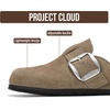 image:imageProject Cloud 100 Genuine Leather Clogs for Women Shoes  Memory Foam Insole NonSlip amp Natural Cork Footbed Arch Support Big Buckle Womens Clogs and Mules Footwear Manchester  Memory Foam Arch Support Shoes NonSlip Outsole amp Natural Cork Footbed Clogs Big Buckle Womens Clogs and Mules FootwearStorm Suede