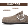 image:imageProject Cloud 100 Genuine Leather Clogs for Women Shoes  Memory Foam Insole NonSlip amp Natural Cork Footbed Arch Support Big Buckle Womens Clogs and Mules Footwear Manchester  Memory Foam Arch Support Shoes NonSlip Outsole amp Natural Cork Footbed Clogs Big Buckle Womens Clogs and Mules FootwearMushroom Suede