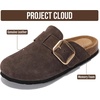image:imageProject Cloud 100 Genuine Leather Clogs for Women Shoes  Memory Foam Insole NonSlip amp Natural Cork Footbed Arch Support Big Buckle Womens Clogs and Mules Footwear Manchester  Memory Foam Arch Support Shoes NonSlip Outsole amp Natural Cork Footbed Clogs Big Buckle Womens Clogs and Mules FootwearChoco Brown Suede